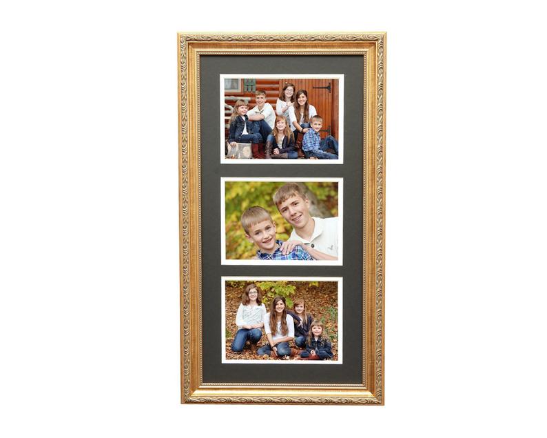 Ornate Gold 3Photo Collage Frame Tammy's Elegant Frames