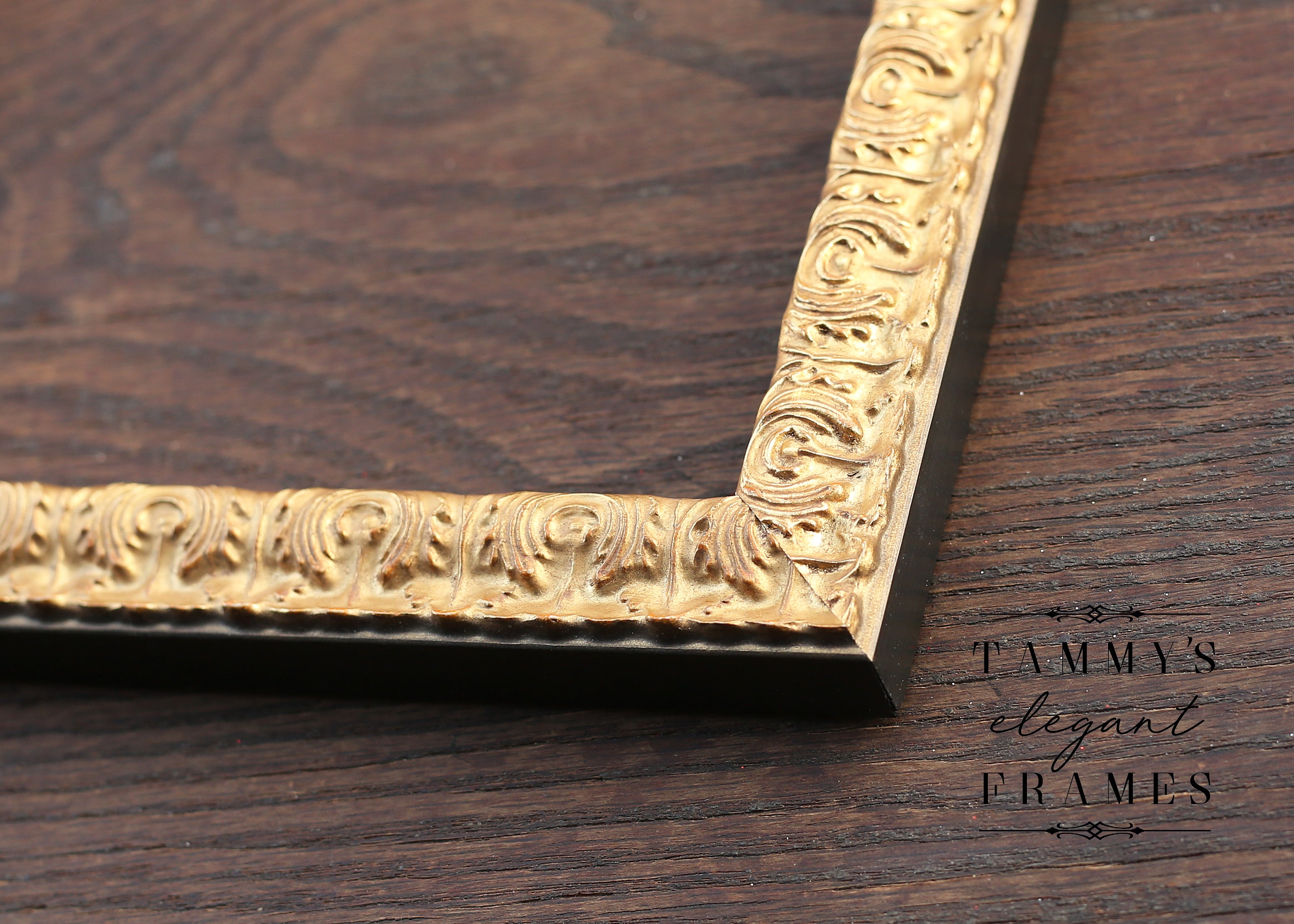 Ornate Antique Gold Picture Frame