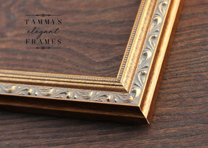 1-1/4" Ornate, Antique Gold Picture Frame
