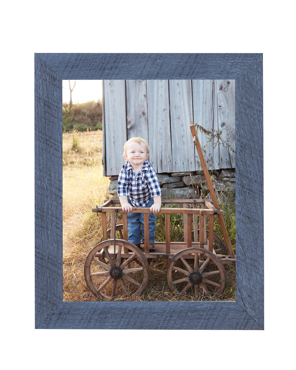 2.25 in rustic barn wood family picture frame