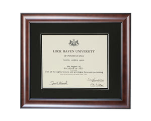 8-1/2"x11" Walnut Scoop Graduation Diploma Frame