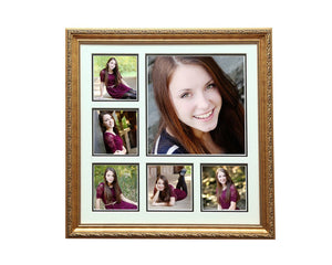 Ornate Gold 5-Photo Collage Picture Frame