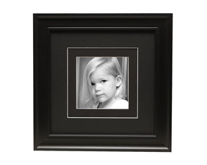 Black Photo Frame - Double Mat, 12 x 12 Square Picture Frame