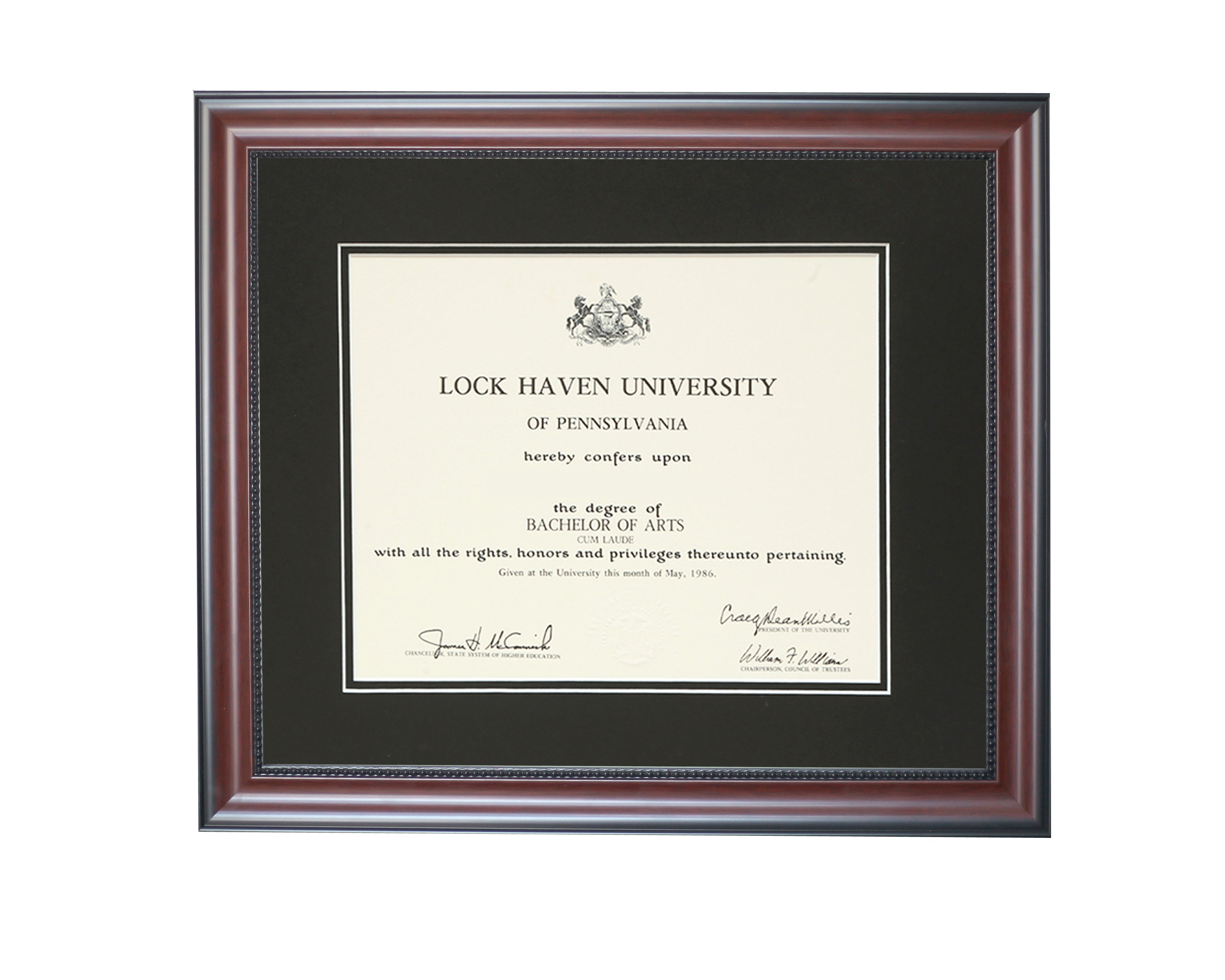 11x14" Mahogany Bead Graduation Diploma Frame
